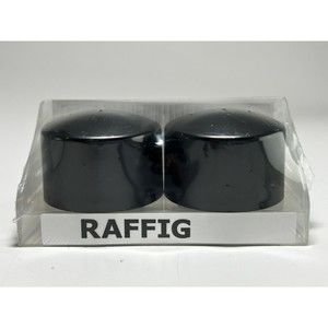IKEA RAFFIG Knob Finials End Caps 1 Pair Black 202.199.36 NEW
